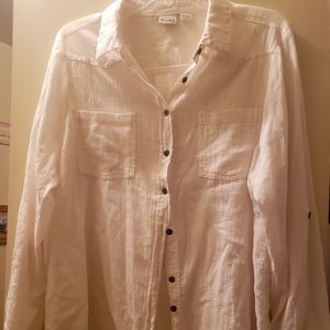 ❤Mudd Cream Guaze shirt